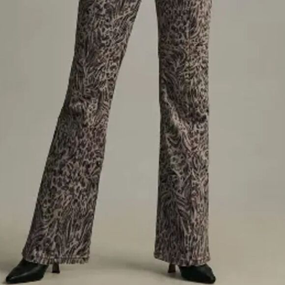 Pilcro Anthropologie Mid-Rise Demilune Boot Cut Utility Pant Women Size 29 Grey - Picture 2 of 11